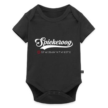 Spiekeroog Koordinaten - Baby Premium Kurzarmbody - Schwarz - Vorne