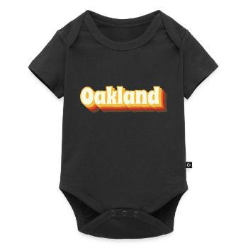 Oakland Retro Vintage Text - Baby Premium short-sleeve bodysuit - black - Front