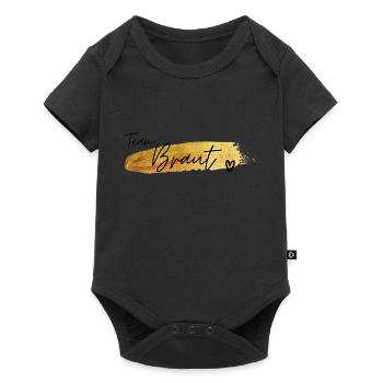 Team Braut Team Bride - Baby Premium Kurzarmbody - Schwarz - Vorne
