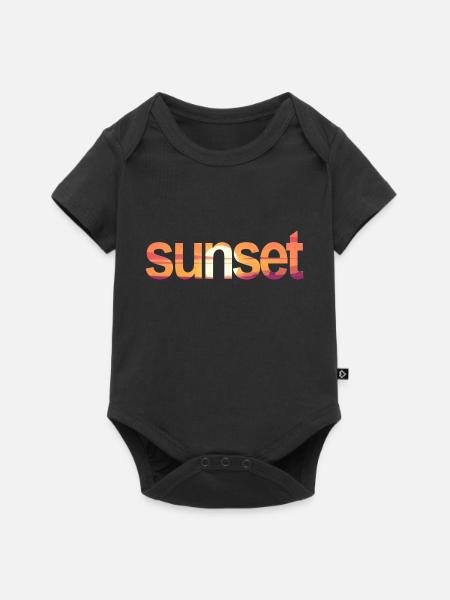 sunset - Baby Premium Kurzarmbody - Schwarz
