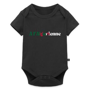 À l’algérienne -idée cadeau Algérie - Body à manches courtes Premium Bébé - noir - Devant