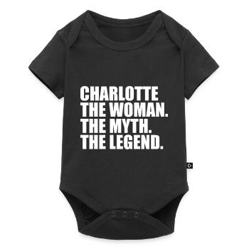 Woman Myth Legend Name Charlott - Baby Premium short-sleeve bodysuit - black - Front