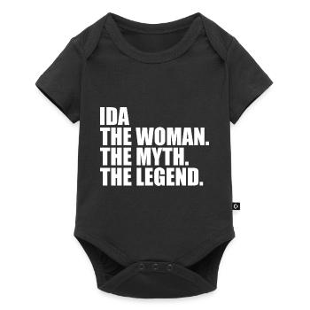 Woman Myth Legend Name Ida - Baby Premium short-sleeve bodysuit - black - Front