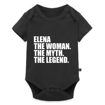 Woman Mythos Legende Name Elena - Baby Premium Kurzarmbody - Schwarz - Vorne