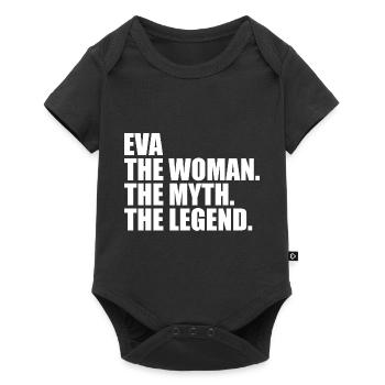Woman Myth Legend Name Eva - Baby Premium short-sleeve bodysuit - black - Front