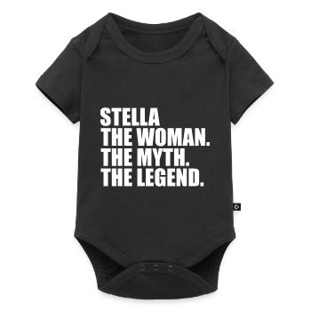 Woman Myth Legend Name Stella - Baby Premium short-sleeve bodysuit - black - Front