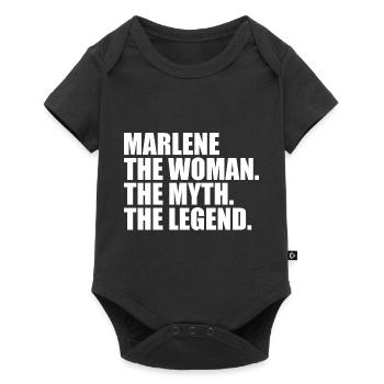 Woman Mythos Legende Name Marlene - Baby Premium Kurzarmbody - Schwarz - Vorne