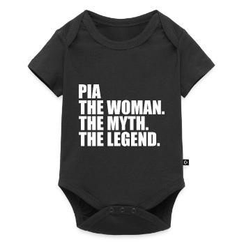 Woman Myth Legend Name Pia - Baby Premium short-sleeve bodysuit - black - Front