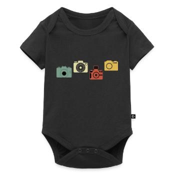 Vintage Retro Camera - Baby Premium short-sleeve bodysuit - black - Front