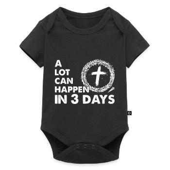 Beaucoup de choses peuvent se passer en 3 jours - Chrétien du jour de Pâques - Body à manches courtes Premium Bébé - noir - Devant