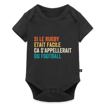 If Rugby Were Easy It Would Be Called Football - Baby Premium short-sleeve bodysuit - black - Front