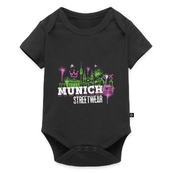 Munich Munich Skyline City Germany Graffiti - Baby Premium short-sleeve bodysuit - black - Front