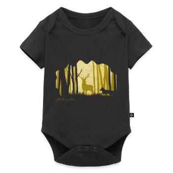 PaperCut - The Golden Stag (Der goldene Hirsch) - Baby Premium Kurzarmbody - Schwarz - Vorne