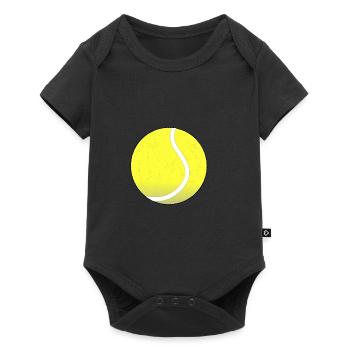 balle de tennis jaune dans le design chic - Body à manches courtes Premium Bébé - noir - Devant