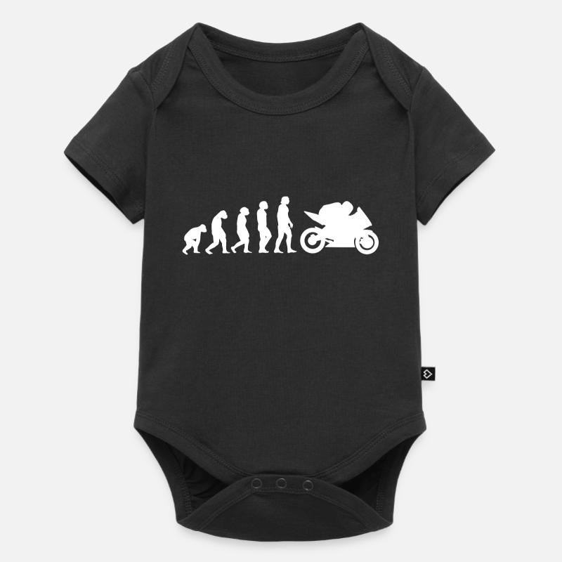 Motorrad Evolution - Baby Premium Kurzarmbody - Schwarz