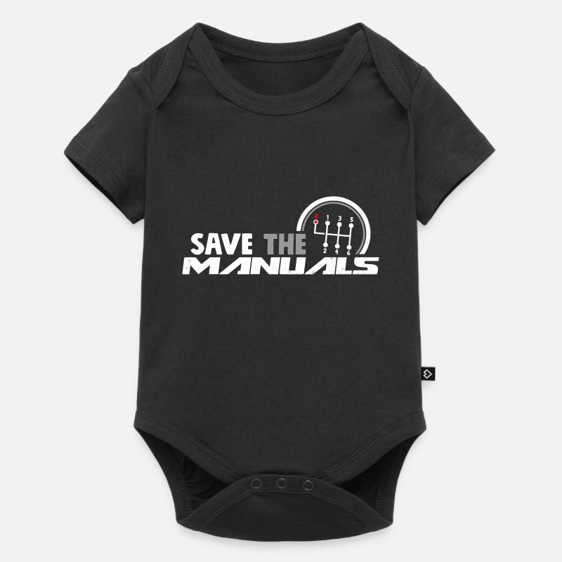 Save The Manuals - Funny Three Pedals Car Guy - Baby Premium Kurzarmbody - Schwarz