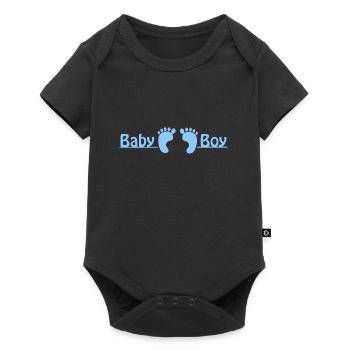 pied de petit garçon - Body à manches courtes Premium Bébé - noir - Devant