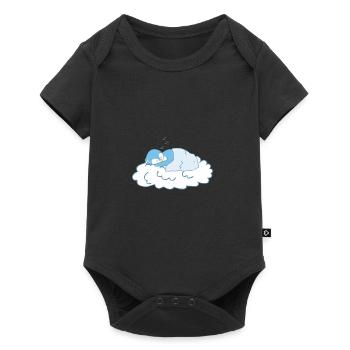 Penguin - sleeping - cloud - Baby Premium short-sleeve bodysuit - black - Front