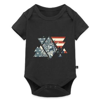 New York City USA America Statue of Liberty - Baby Premium short-sleeve bodysuit - black - Front
