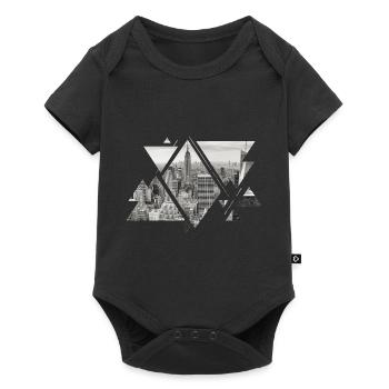 New York City NYC USA America Skyline City - Baby Premium short-sleeve bodysuit - black - Front