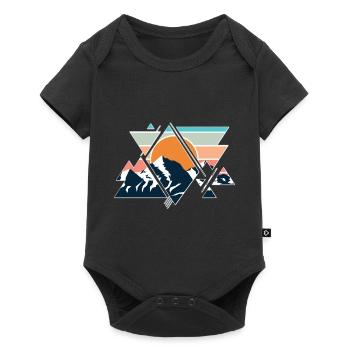 Nature Nature Mountains Mountains Sun Sun Hiking - Baby Premium short-sleeve bodysuit - black - Front