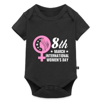 Women's Power March 8 Women's Day Rights Equality - Baby Premium short-sleeve bodysuit - black - Front