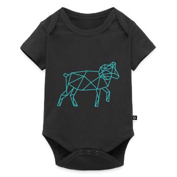 Ligne géométrique de mouton - Body à manches courtes Premium Bébé - noir - Devant