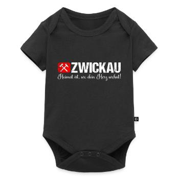 Zwickau Heimat ist wo dein Herz wohnt - Baby Premium Kurzarmbody - Schwarz - Vorne
