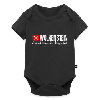 Wolkenstein Heimat ist wo dein Herz wohnt - Baby Premium Kurzarmbody - Schwarz - Vorne