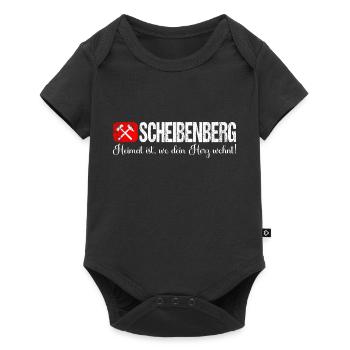 Scheibenberg Heimat ist wo dein Herz wohnt - Baby Premium Kurzarmbody - Schwarz - Vorne