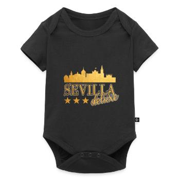 Seville Spain City Skyline Gold Home Love - Baby Premium short-sleeve bodysuit - black - Front