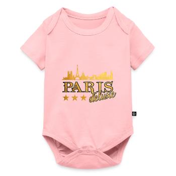 Paris France Ville Skyline Accueil Amour - Body à manches courtes Premium Bébé - rose - Devant