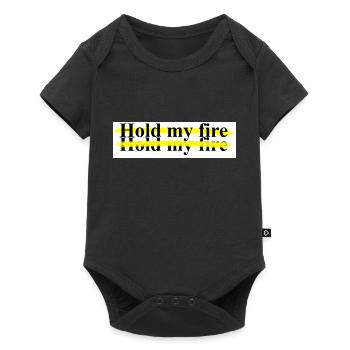 Hold my fire shirts accessoires etc. Texte par Hildon - Body à manches courtes Premium Bébé - noir - Devant