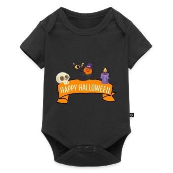 Cats Halloween Costume Gift Happy Halloween - Baby Premium short-sleeve bodysuit - black - Front