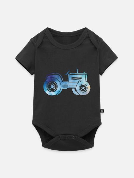 Traktor - Baby Premium Kurzarmbody - Schwarz