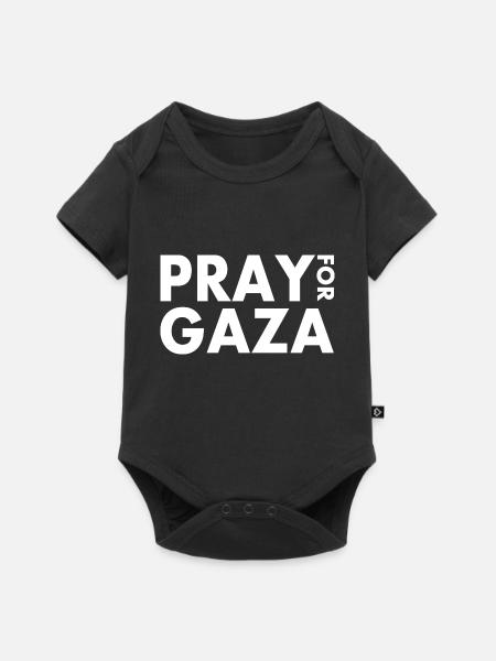 Pray for gaza - Baby Premium Kurzarmbody - Schwarz