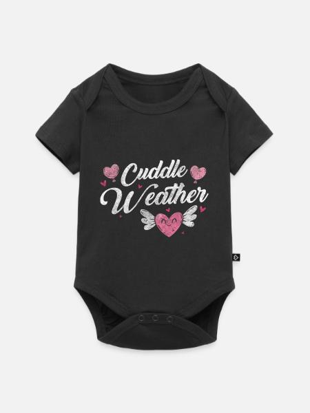 Beziehung Partner Kuschelig Zärtlichkeit - Baby Premium Kurzarmbody - Schwarz