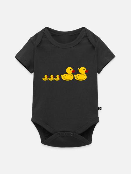 Duck family - Baby Premium short-sleeve bodysuit - black