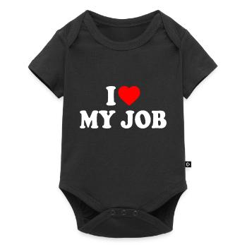 I love my job - Baby Premium short-sleeve bodysuit - black - Front