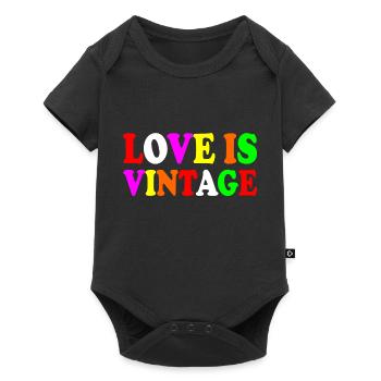 Love is vintage - Baby Premium short-sleeve bodysuit - black - Front