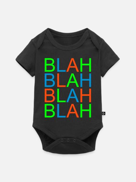 blah blah - Baby Premium short-sleeve bodysuit - black