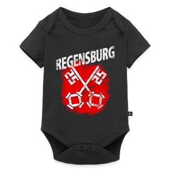 Regensburg - Baby Premium Kurzarmbody - Schwarz - Vorne