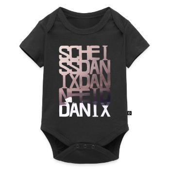 scheiss da nix dann feid - Baby Premium Kurzarmbody - Schwarz - Vorne
