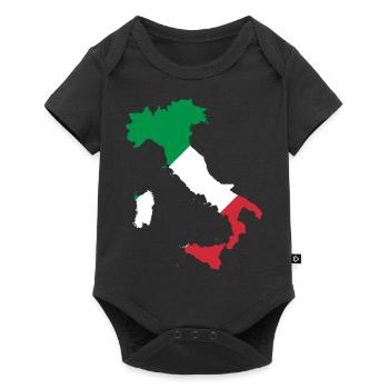 Italien - Baby Premium Kurzarmbody - Schwarz - Vorne