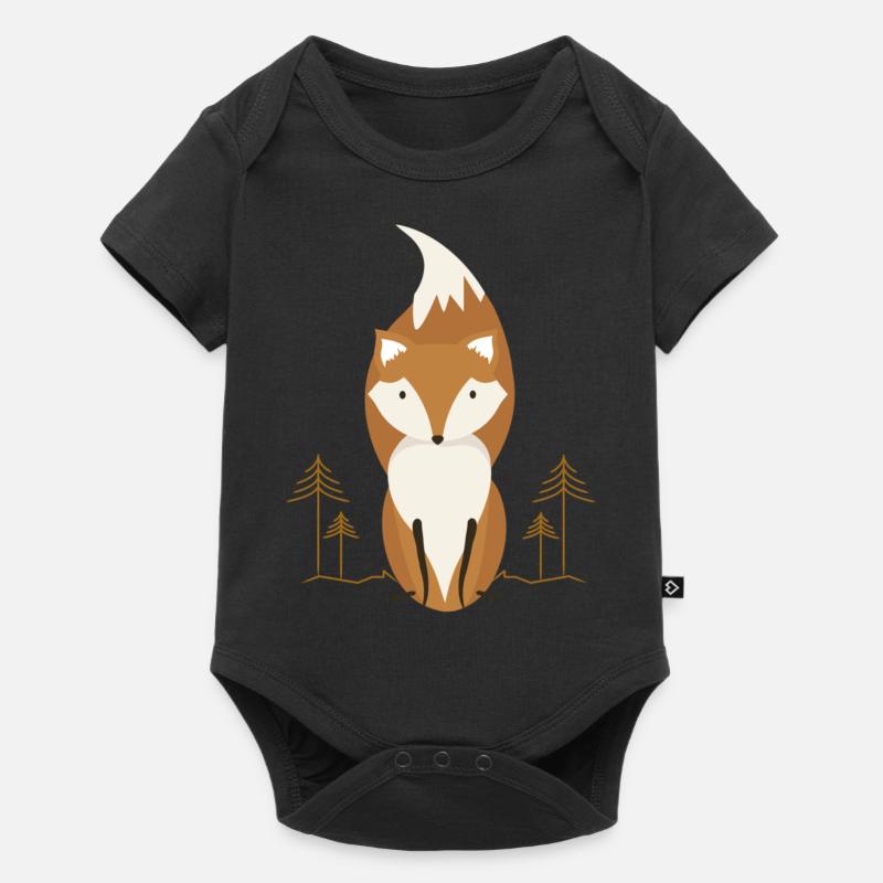 Fuchs - Baby Premium Kurzarmbody - Schwarz