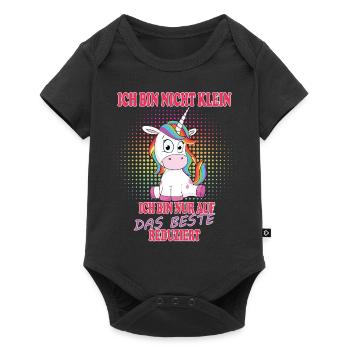 Ich bin nicht klein Einhorn - Baby Premium Kurzarmbody - Schwarz - Vorne