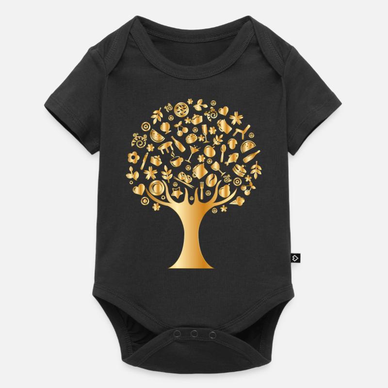 arbre de la vie - Body à manches courtes Premium Bébé - noir