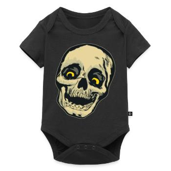 Crâne cadeau bande dessinée - Body à manches courtes Premium Bébé - noir - Devant