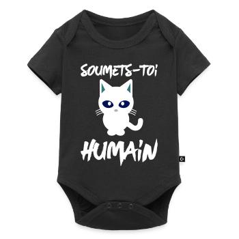 "Soumets-Toi Humain" - Body à manches courtes Premium Bébé - noir - Devant