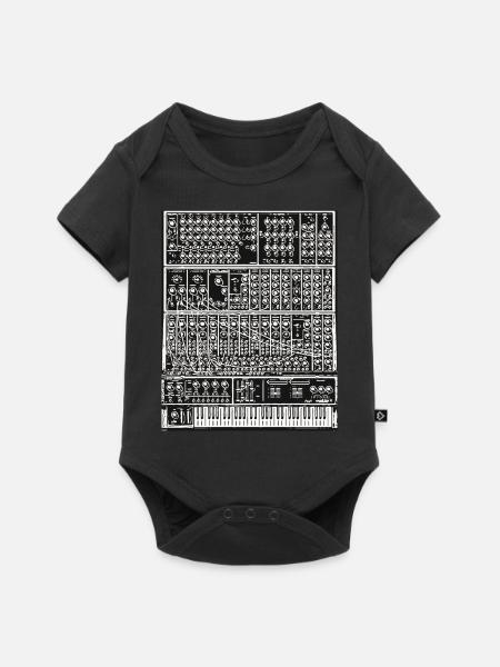 Modular system synth - Baby Premium short-sleeve bodysuit - black